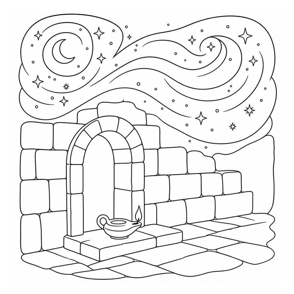 Preview of Hannah's Prayer and Young Samuel coloring page