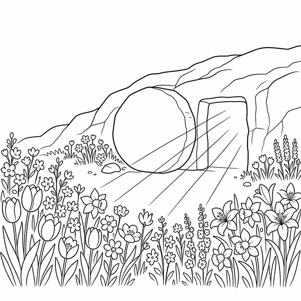 Preview of Lazarus Comes Out coloring page