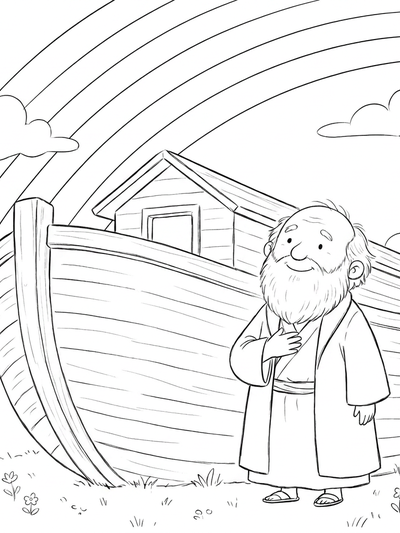 Preview of Noah and God's Big Promise coloring page