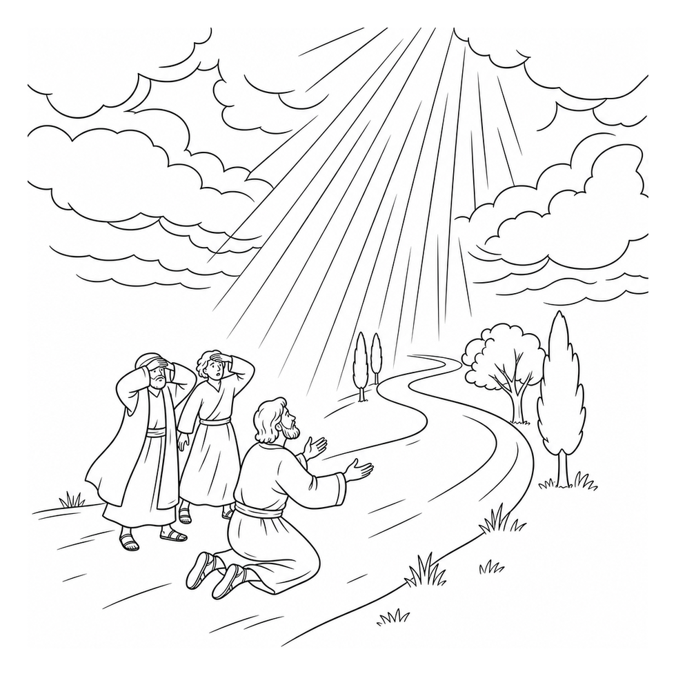 Preview of Saul Becomes Paul coloring page