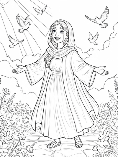 Preview of The Christmas Story coloring page