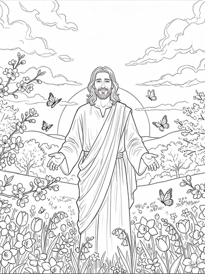 Preview of The Easter Story coloring page