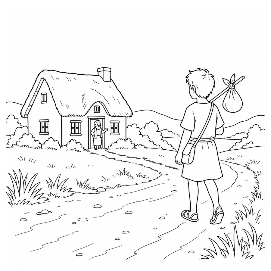 Preview of The Prodigal Son coloring page
